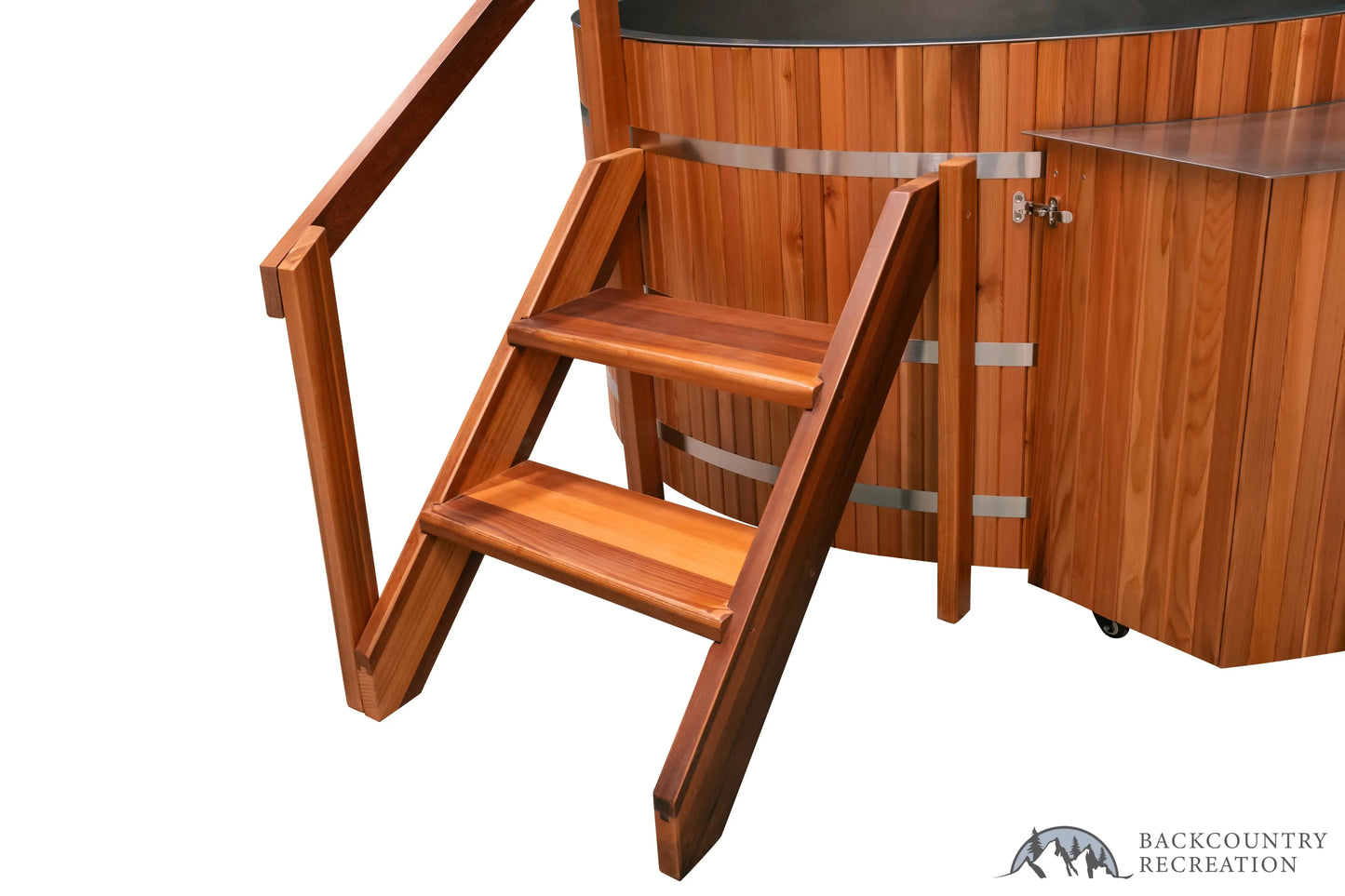 Lifetimer Cedar Hot Tub  w/ Stainless Steel Liner - Electric  Heater  6"W X 4'H (6 Person Deep) (Copy) Backcountry Recreation