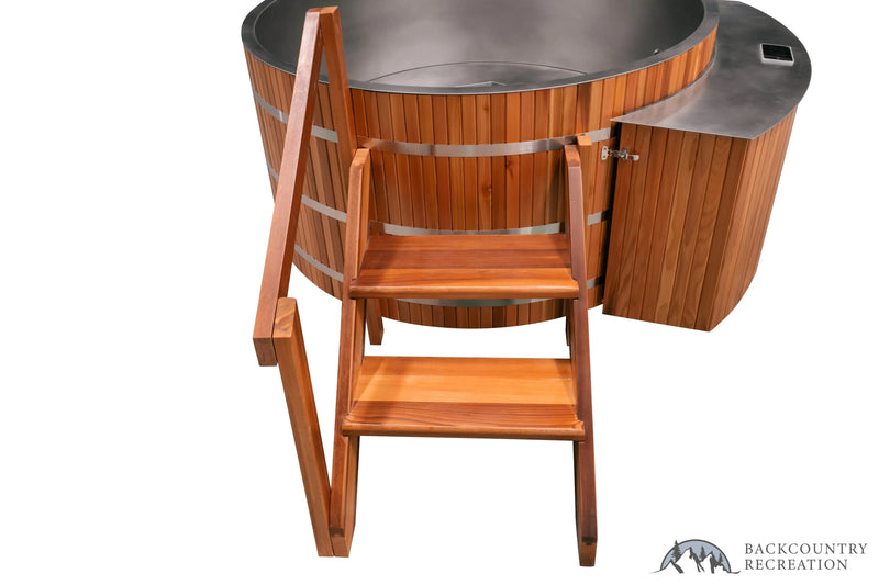 Lifetimer Cedar Hot Tub  w/ Stainless Steel Liner - Electric  Heater  6"W X 4'H (6 Person Deep) (Copy) Backcountry Recreation