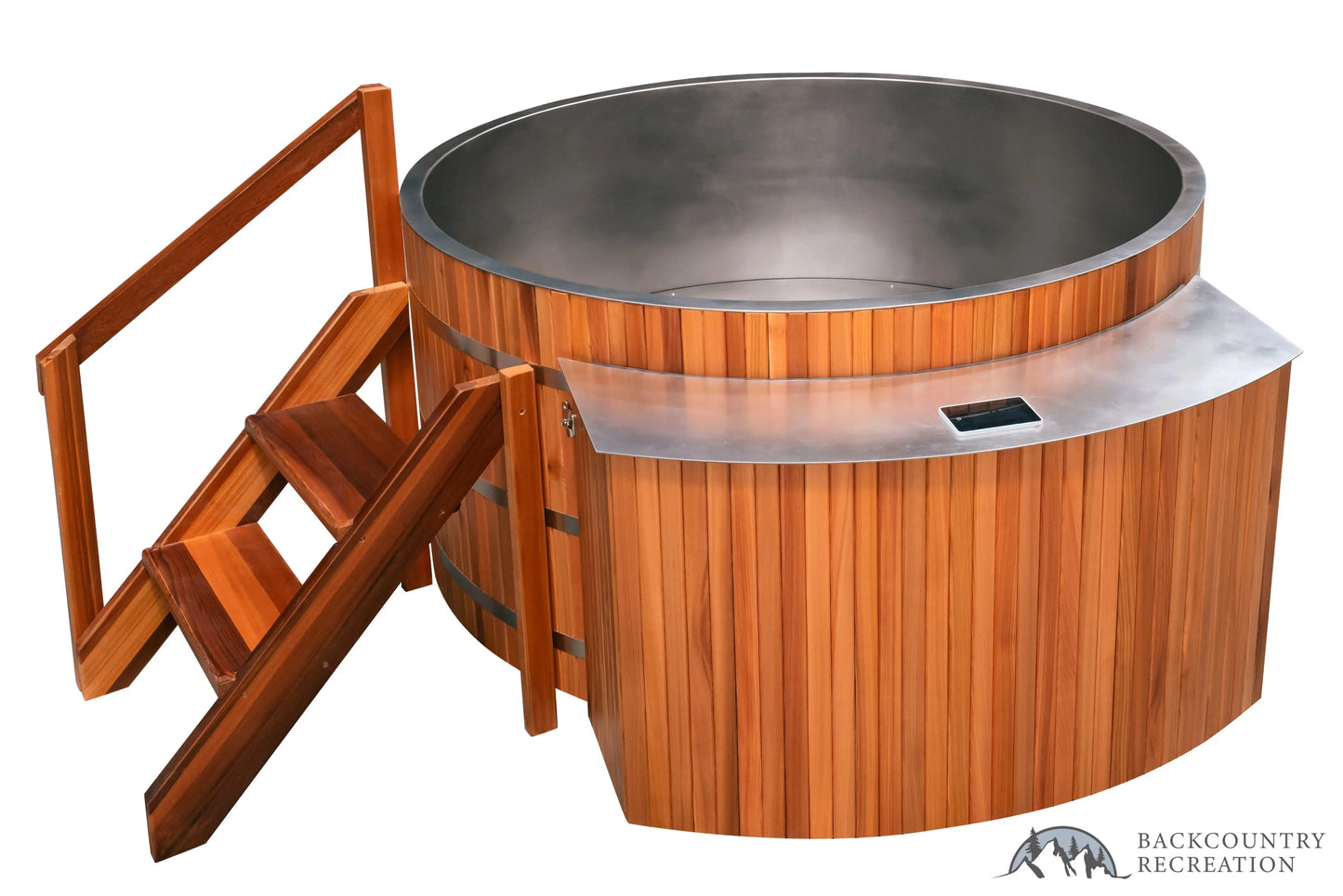 Lifetimer Cedar Hot Tub  w/ Stainless Steel Liner - Electric  Heater  6"W X 4'H (6 Person Deep) (Copy) Backcountry Recreation