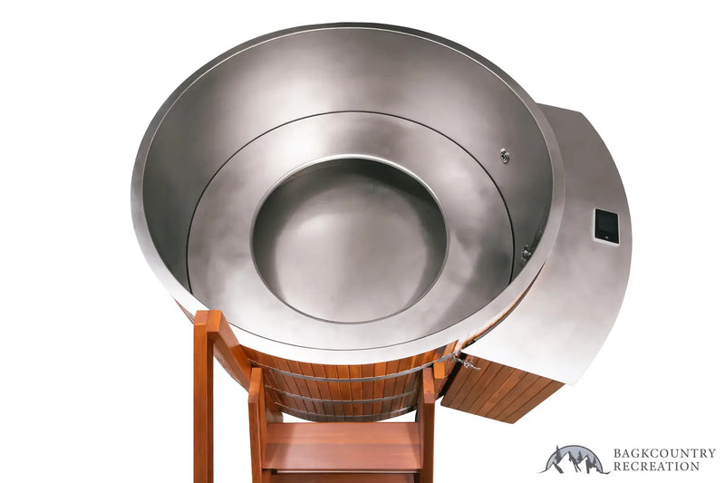 Lifetimer Cedar Hot Tub  w/ Stainless Steel Liner - Electric  Heater  6"W X 4'H (6 Person Deep) (Copy) Backcountry Recreation