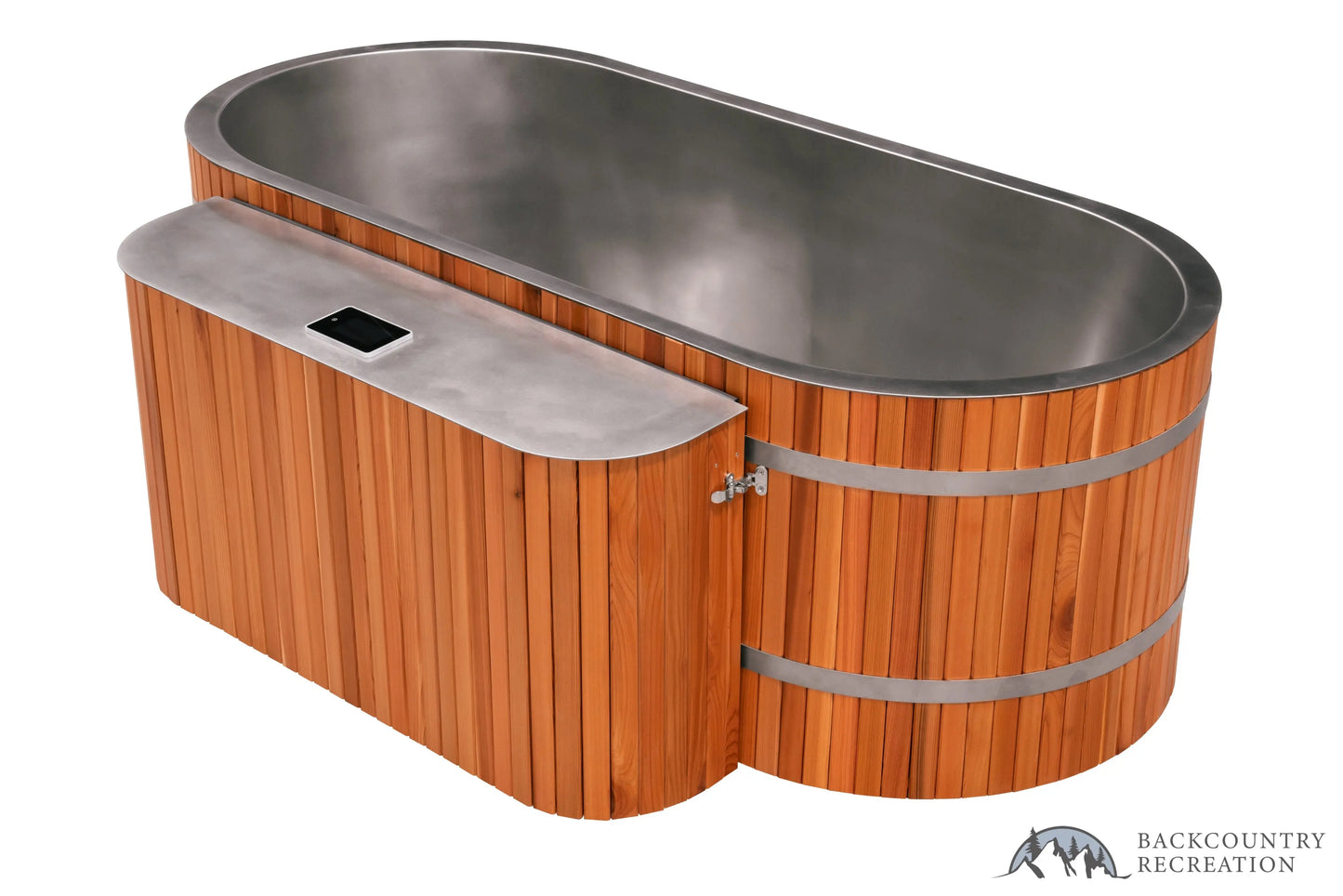 Lifetimer Cedar Hot Tub  w/ Stainless Steel Liner - Electric  Heater (2 Person Deep) Backcountry Recreation