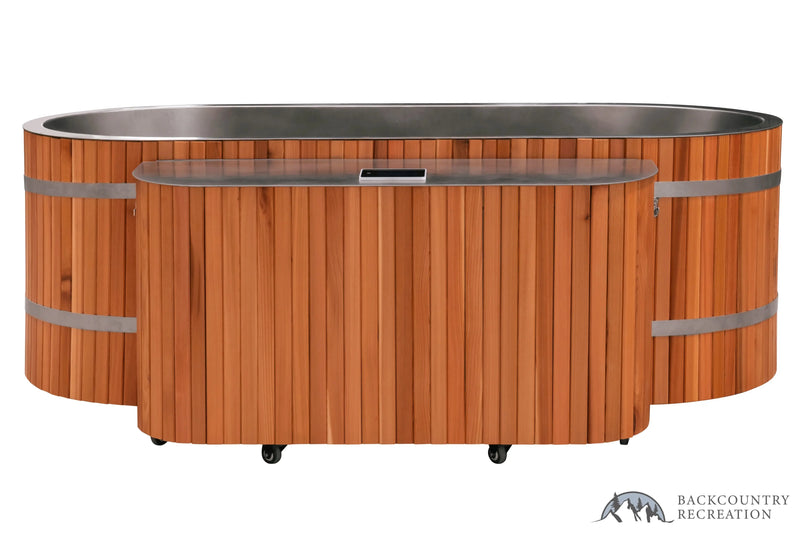 Lifetimer Cedar Hot Tub  w/ Stainless Steel Liner - Electric  Heater (2 Person Deep) Backcountry Recreation