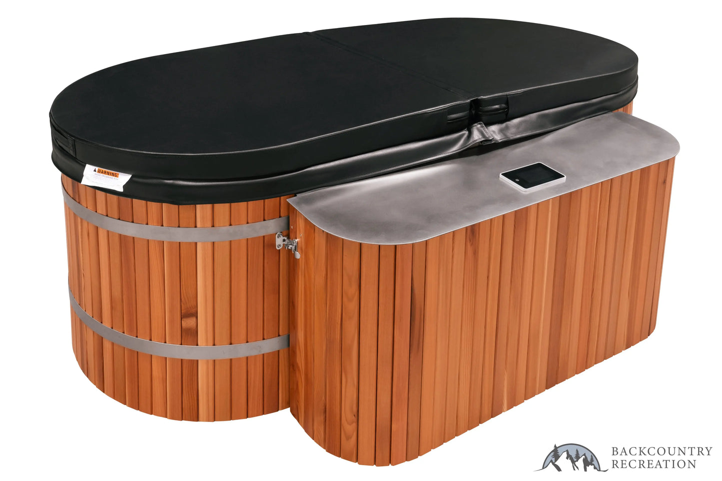 Lifetimer Cedar Hot Tub  w/ Stainless Steel Liner - Electric  Heater (2 Person Deep) Backcountry Recreation
