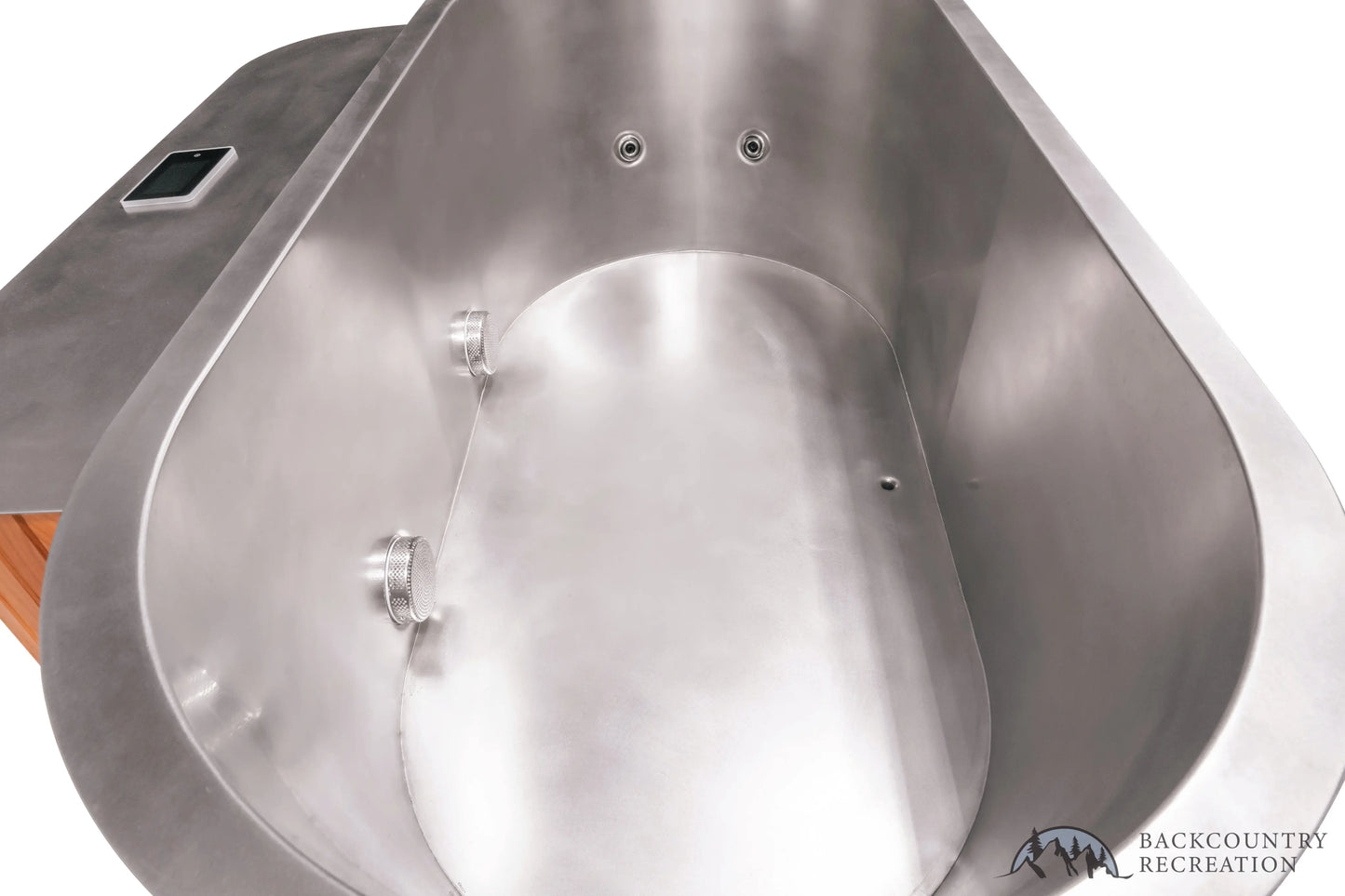 Lifetimer Cedar Hot Tub  w/ Stainless Steel Liner - Electric  Heater (2 Person Deep) Backcountry Recreation