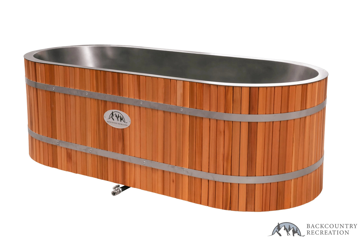 Lifetimer Cedar Hot Tub  w/ Stainless Steel Liner - Electric  Heater (2 Person Deep) Backcountry Recreation