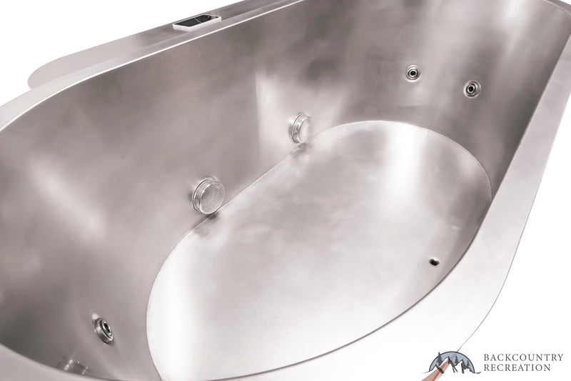 Lifetimer Cedar Hot Tub  w/ Stainless Steel Liner - Electric  Heater (2 Person Deep) Backcountry Recreation
