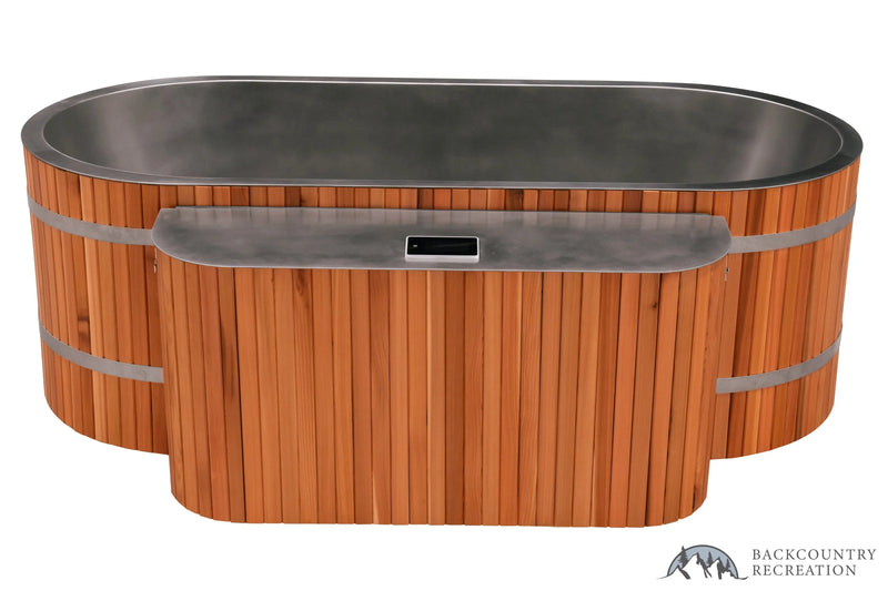 Lifetimer Cedar Hot Tub  w/ Stainless Steel Liner - Electric  Heater (2 Person Deep) Backcountry Recreation