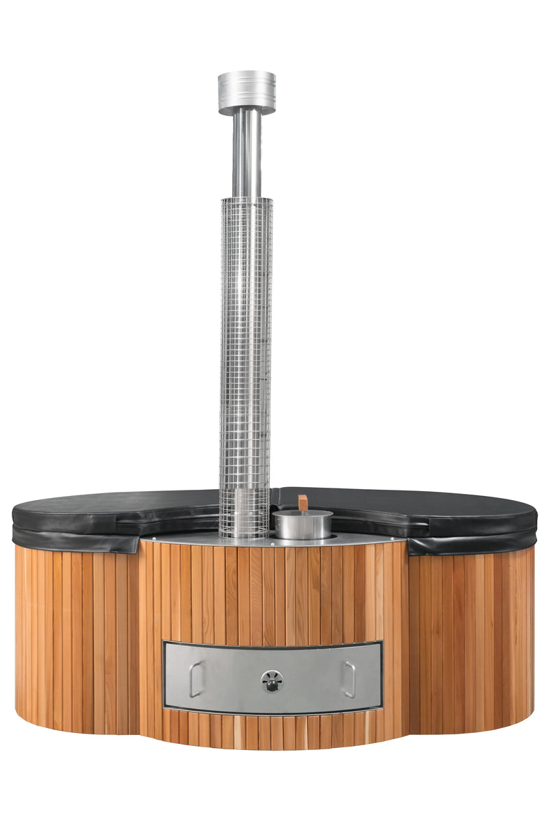 Lifetimer Cedar Hot Tub  w/ Stainless Steel Liner - Wood Fired (2 Person) Backcountry Recreation