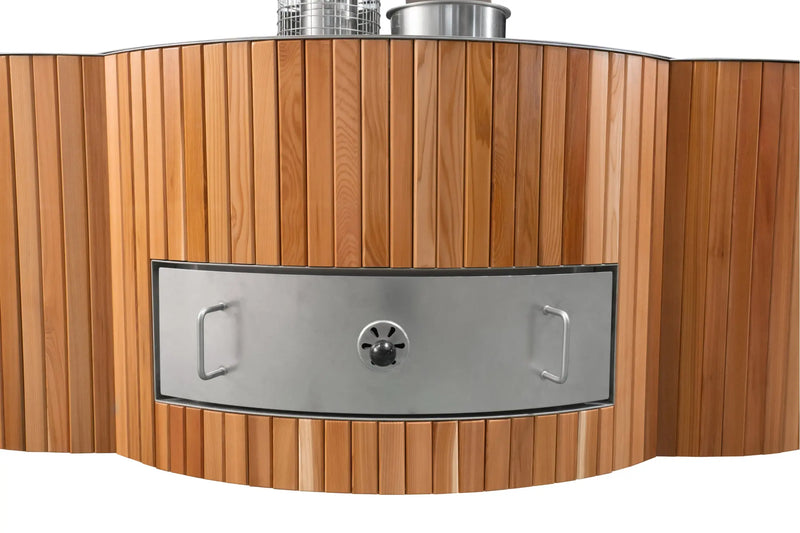 Lifetimer Cedar Hot Tub  w/ Stainless Steel Liner - Wood Fired (2 Person) Backcountry Recreation