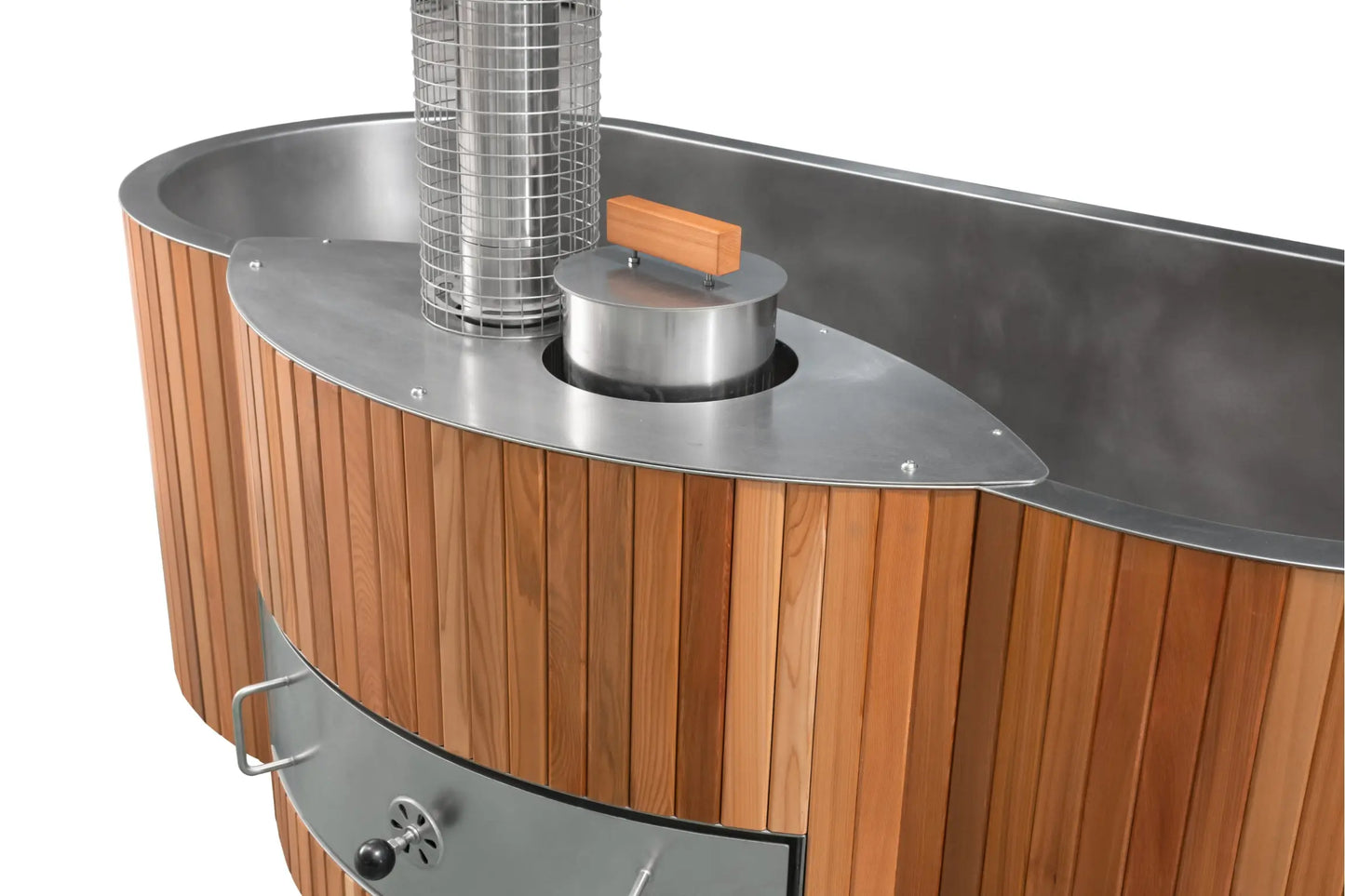 Lifetimer ™ Cedar Hot Tub  w/ Stainless Steel Liner - Wood Fired (2 Person) # #seotitle## Backcountry Recreation
