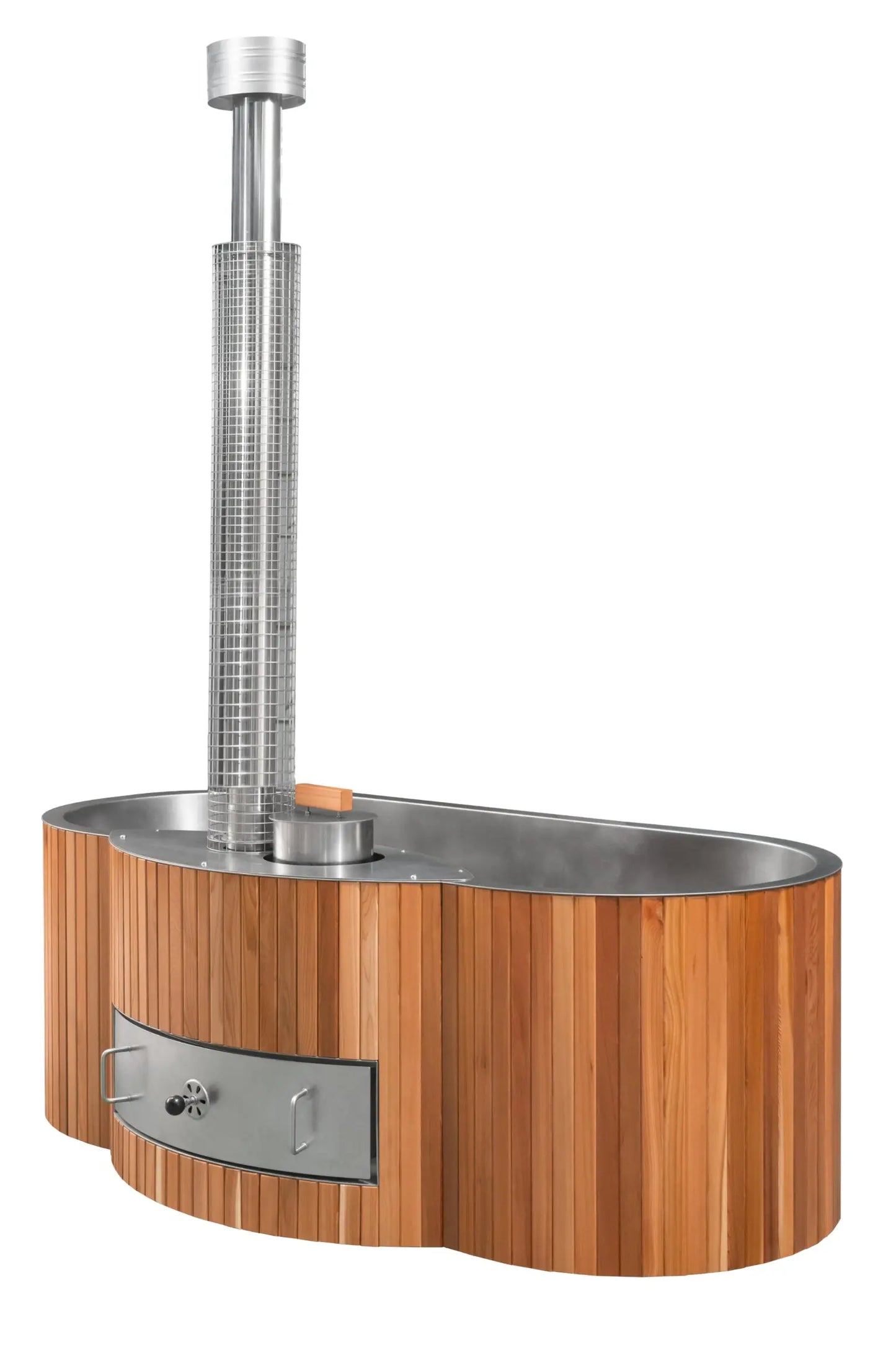 Lifetimer ™ Cedar Hot Tub  w/ Stainless Steel Liner - Wood Fired (2 Person) # #seotitle## Backcountry Recreation