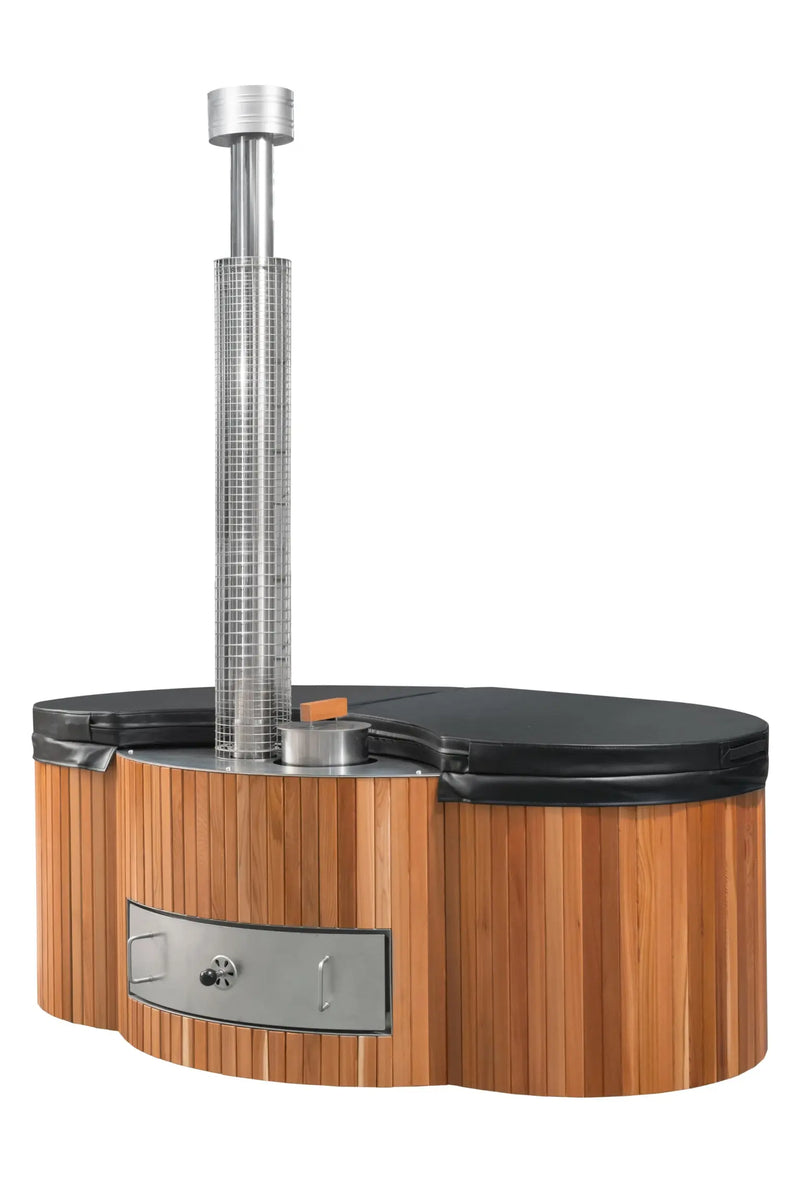 Lifetimer Cedar Hot Tub  w/ Stainless Steel Liner - Wood Fired (2 Person) Backcountry Recreation
