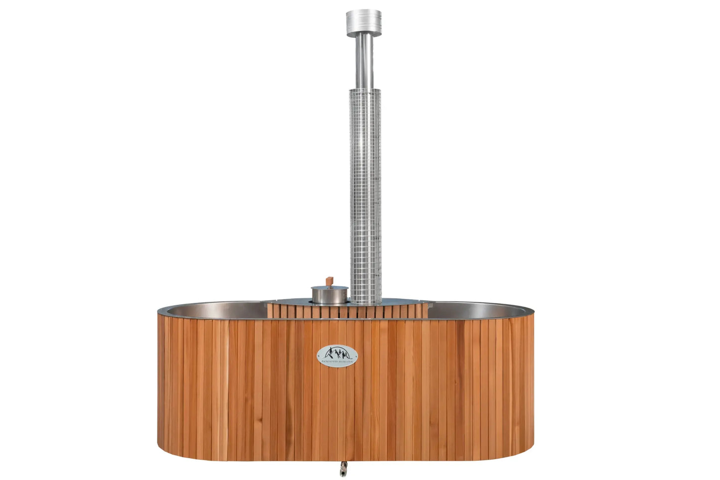 Lifetimer ™ Cedar Hot Tub  w/ Stainless Steel Liner - Wood Fired (2 Person) # #seotitle## Backcountry Recreation