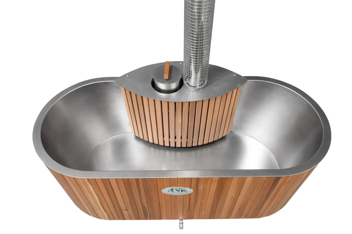 Lifetimer ™ Cedar Hot Tub  w/ Stainless Steel Liner - Wood Fired (2 Person) # #seotitle## Backcountry Recreation