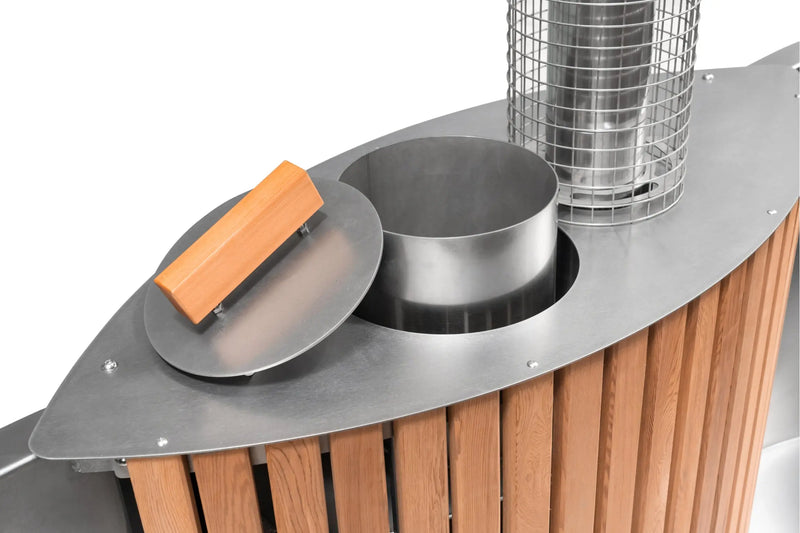 Lifetimer Cedar Hot Tub  w/ Stainless Steel Liner - Wood Fired (2 Person) Backcountry Recreation