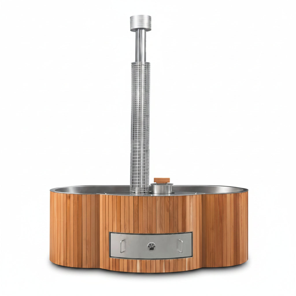 Lifetimer ™ Cedar Hot Tub  w/ Stainless Steel Liner - Wood Fired (2 Person) # #seotitle## Backcountry Recreation