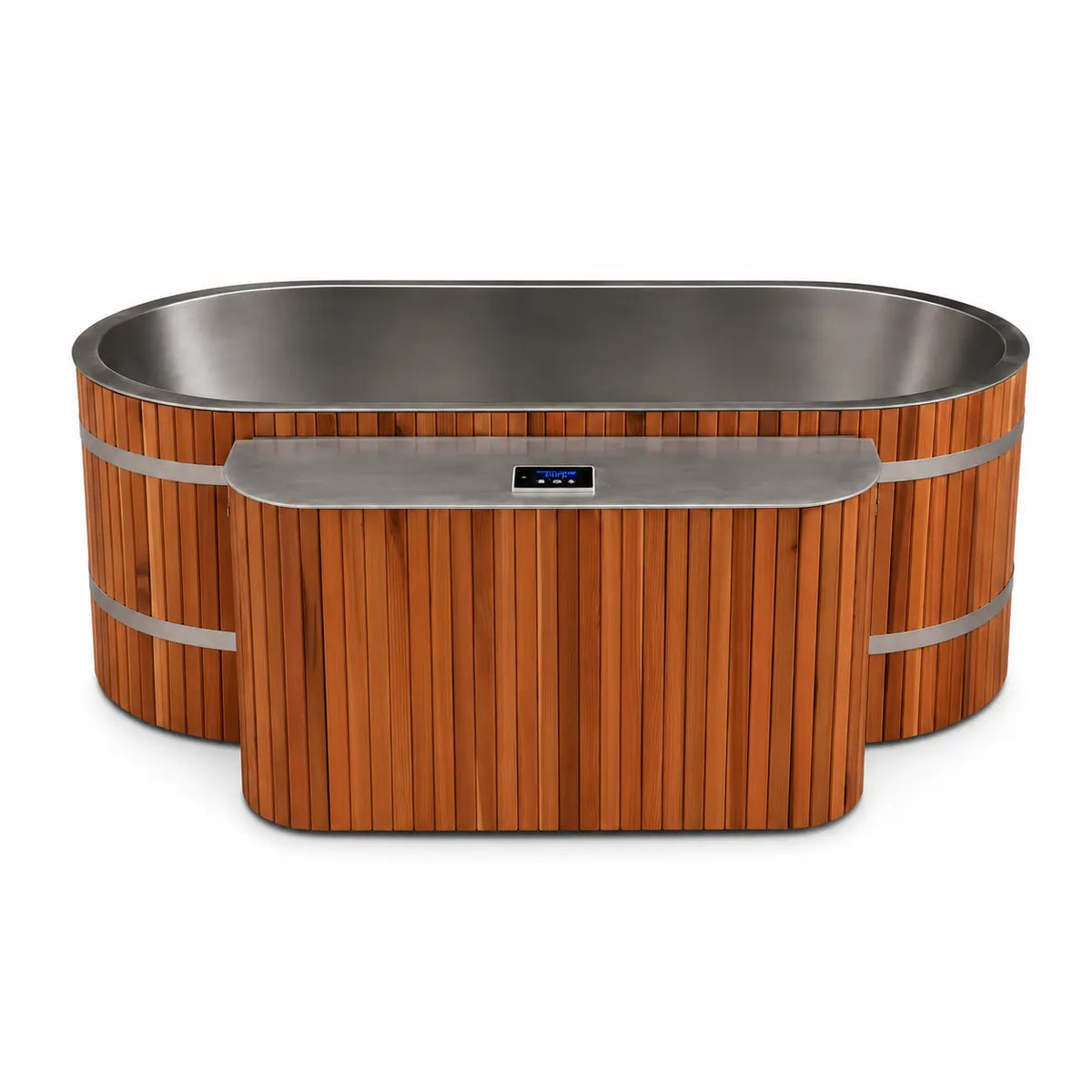 Lifetimer ™ Cedar Hot Tub  w/ Stainless Steel Liner - Electric  Heater (2 Person Deep) Backcountry Recreation