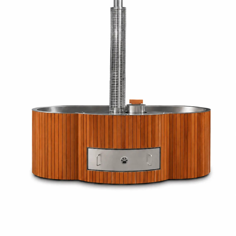 Lifetimer ™ Cedar Hot Tub  w/ Stainless Steel Liner - Wood Fired (2 Person) Backcountry Recreation