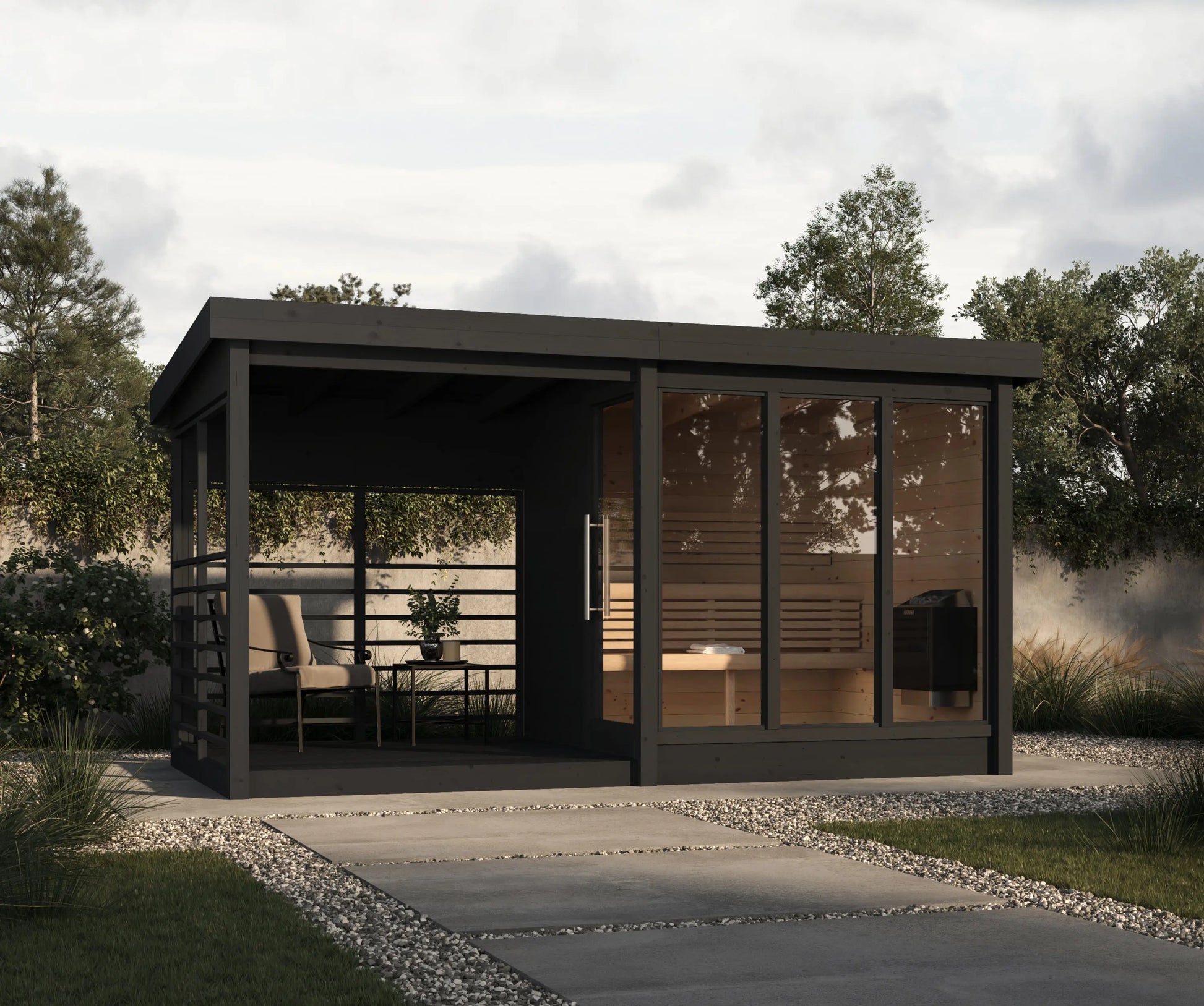 Modern Sauna - Terassi # #seotitle## Backcountry Recreation
