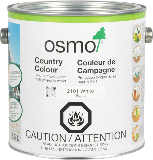 Osmo Exterior Sauna Stain - Country Color White Osmo