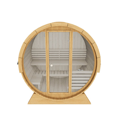 5.5 Ft Scenic View Barrel Sauna - 2- 4 People (Extra Wide)
