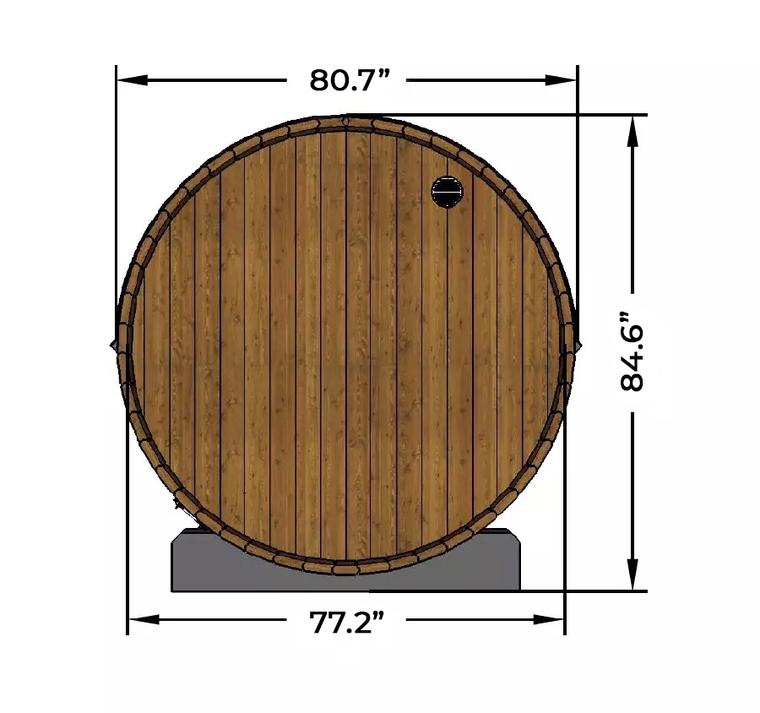 5.5 Ft Scenic View Barrel Sauna - 2- 4 People (Extra Wide) # #seotitle## Backcountry Recreation