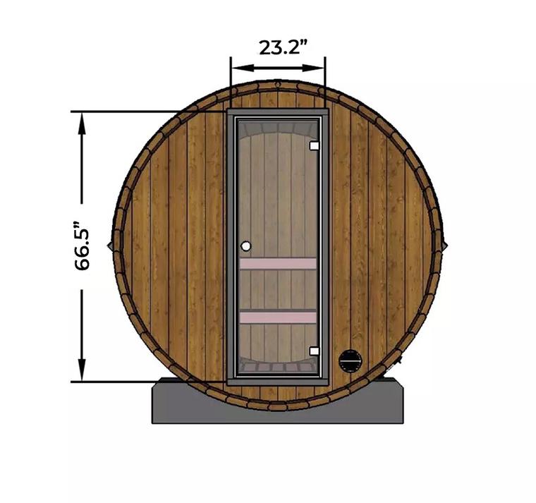 5.5 Ft Scenic View Barrel Sauna - 2- 4 People (Extra Wide) # #seotitle## Backcountry Recreation