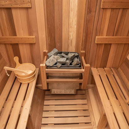 8 FT Classic Red Cedar Barrel Sauna with Porch - 4-6 Person # #seotitle## Backcountry Recreation